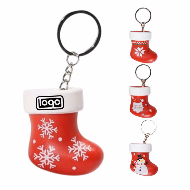 Cute Christmas Stocking Keychain
