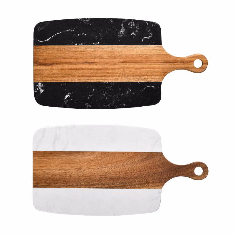 Marble Wooden Cutting Board With Handle