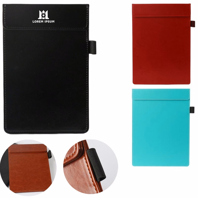 A4 Faux Leather Magnetic A4 Clipboard with Pen Slot