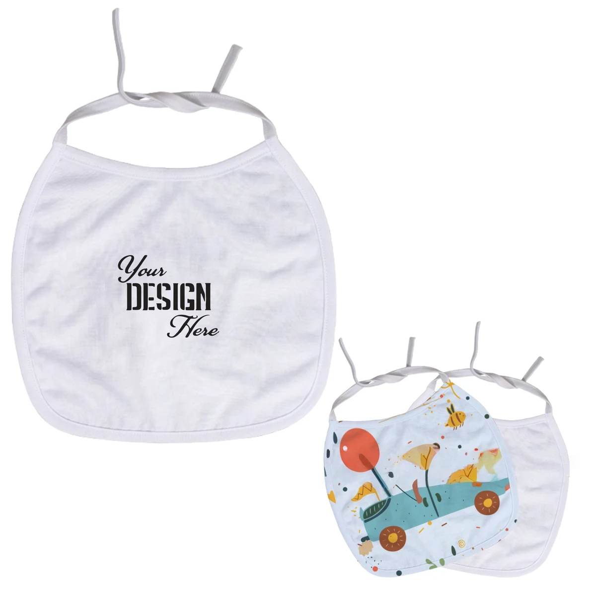 Small Baby Bib with Rope 1