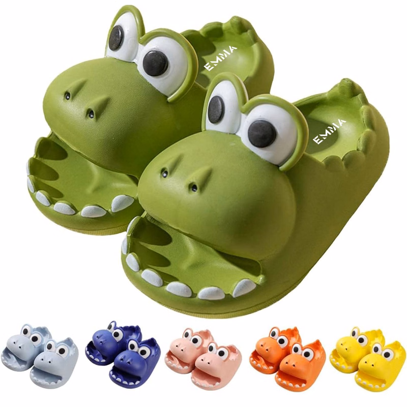 Dinosaur Slippers for Women Men Kids Anti-Slip Bathroom