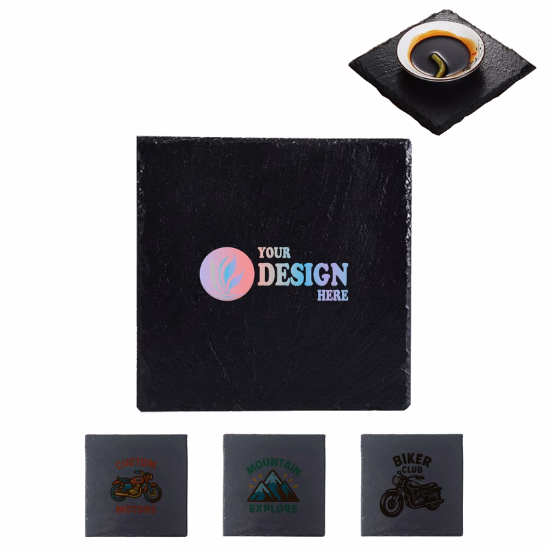 Custom Square Slate Stone Coaster