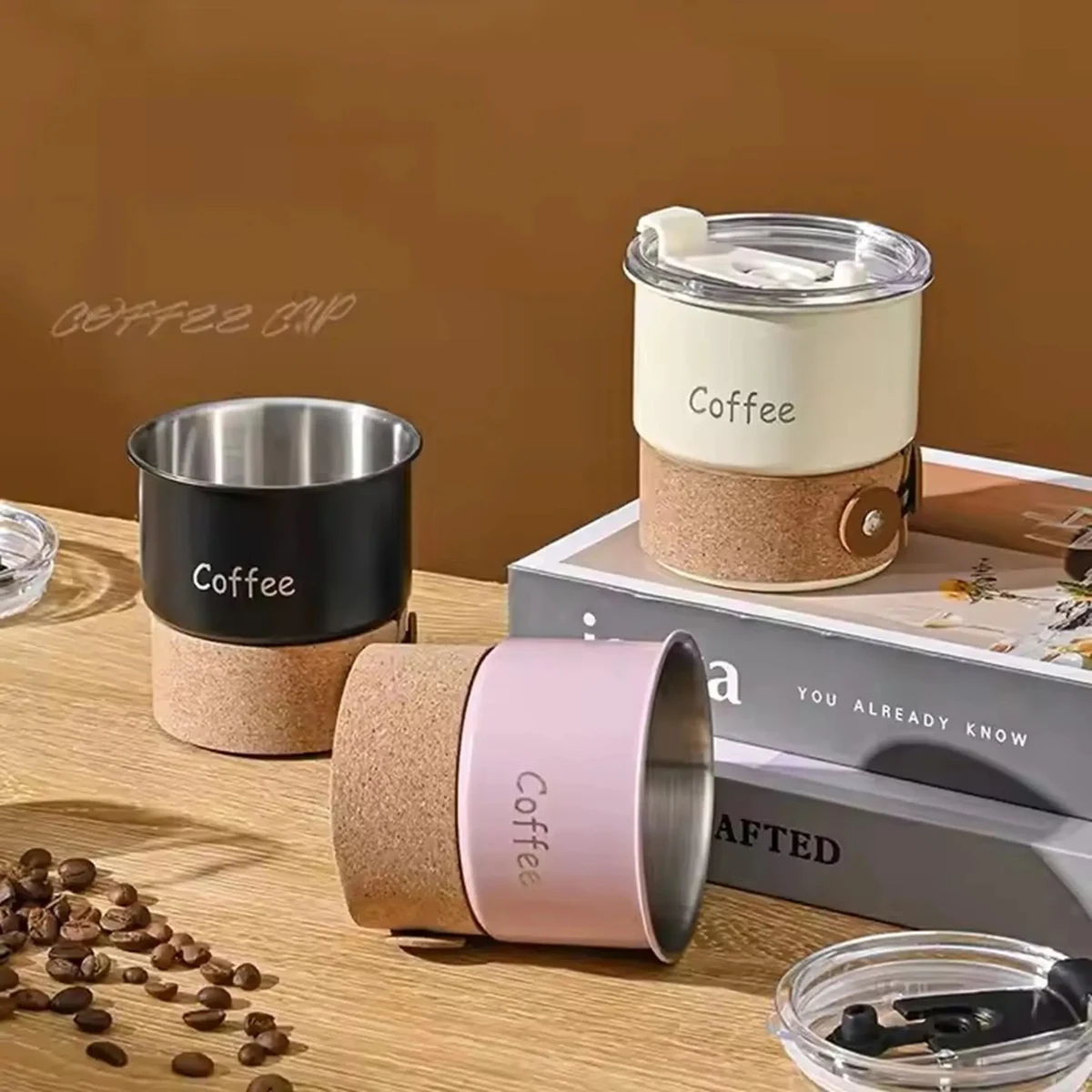 14 Oz. Stainless Steel Coffee Camping Mug with Sleeve 1