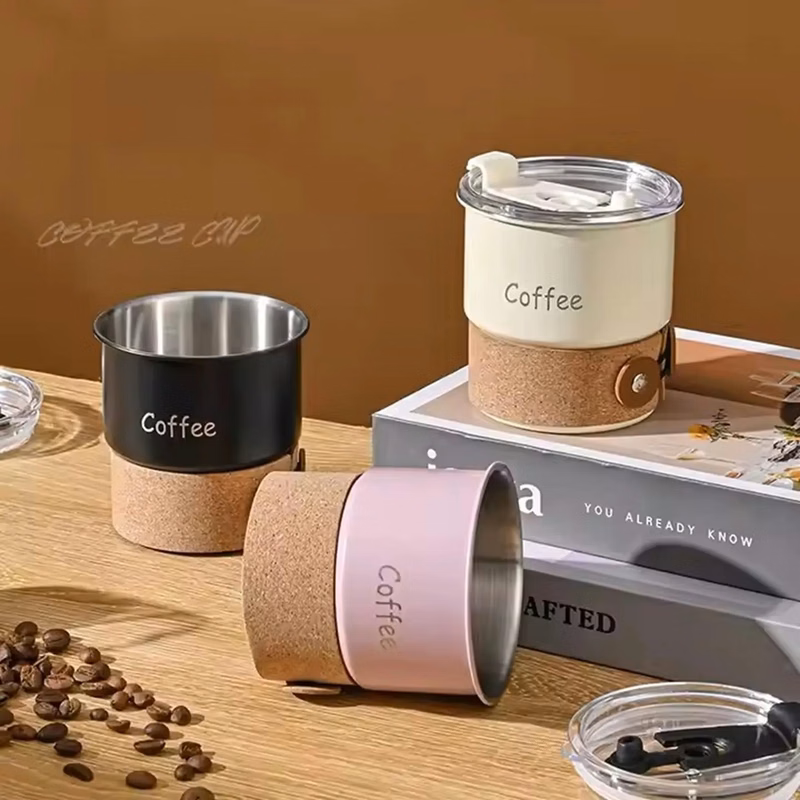 14 Oz. Stainless Steel Coffee Camping Mug with Sleeve