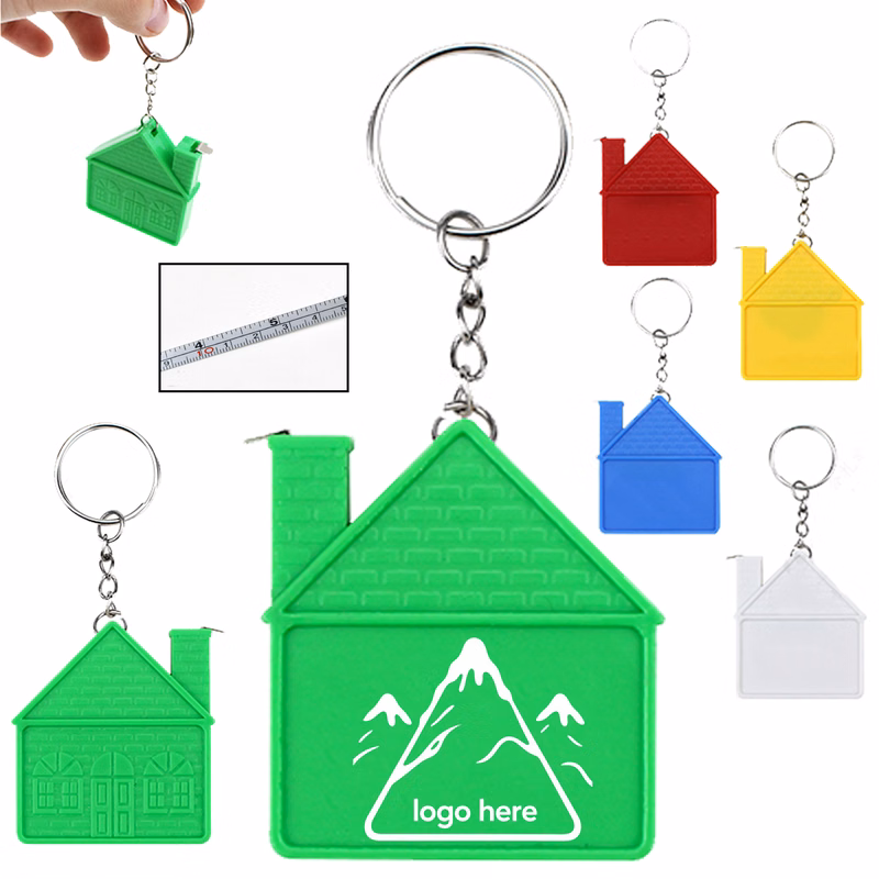 Mini House Tape Measure Keychain