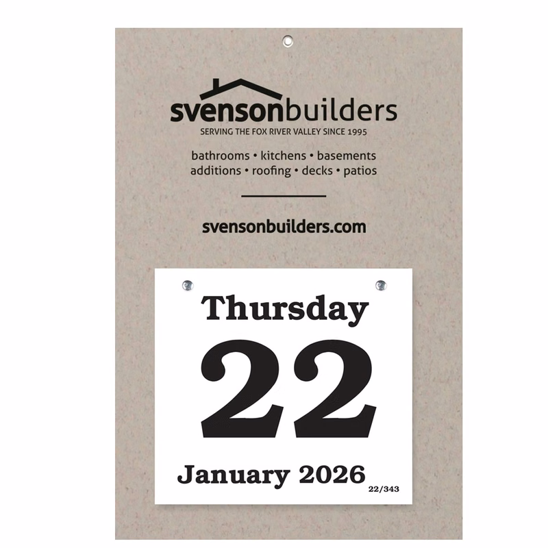 Daily Date Calendars – Foil Stamped - 8-3/8" x 12-3/8"