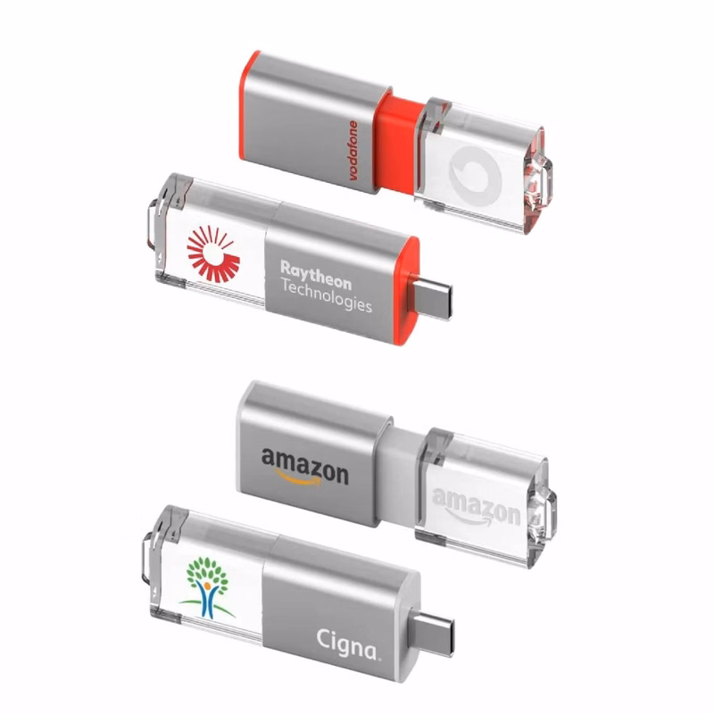 Slide Type-C LED OTG USB Flash drive