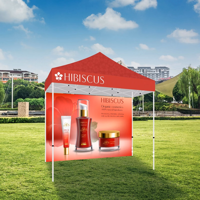 10' X 10' Tent w/ Full Color Canopy and Back Wall