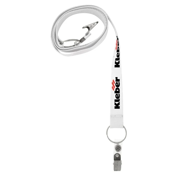 3/4" Screen Printed Dual Attachment Lanyard 1