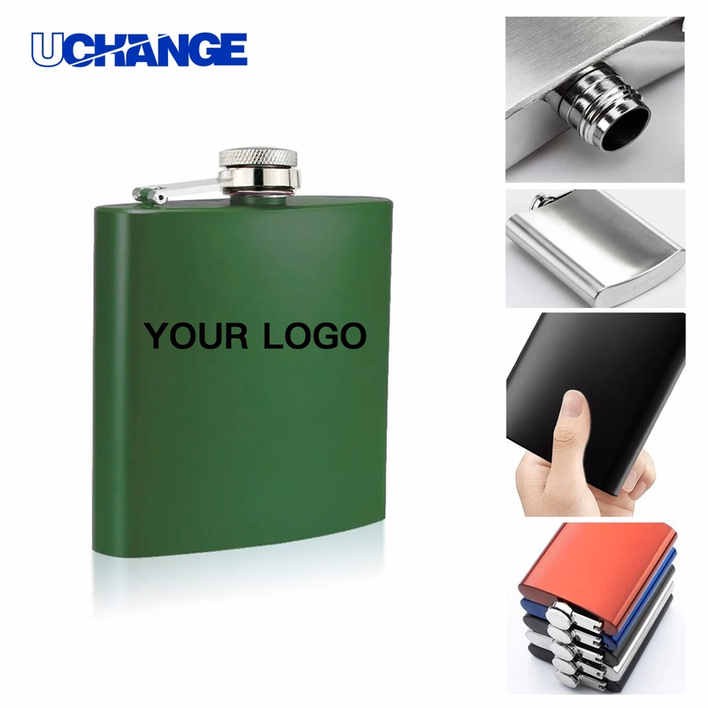 Compact Stainless Steel Flask Bottle with Screw Cap