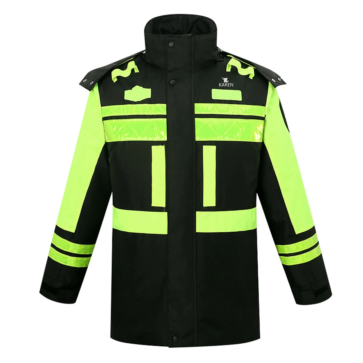 Winter Reflective Double Layer Detachable Cotton Coat 1