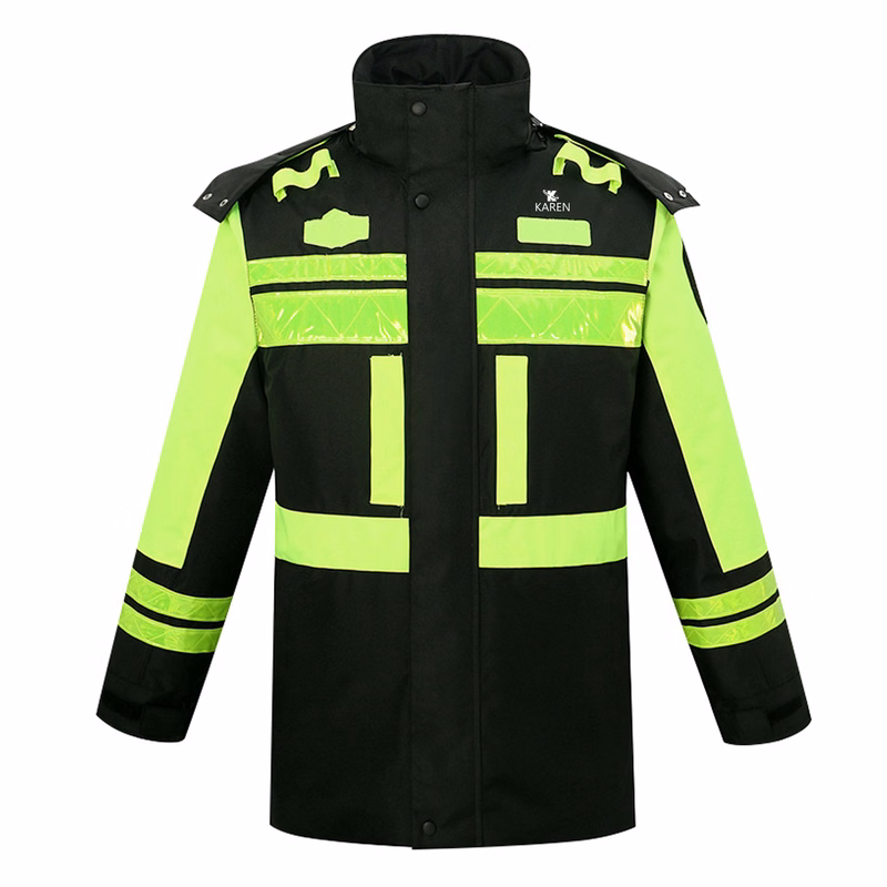 Winter Reflective Double Layer Detachable Cotton Coat