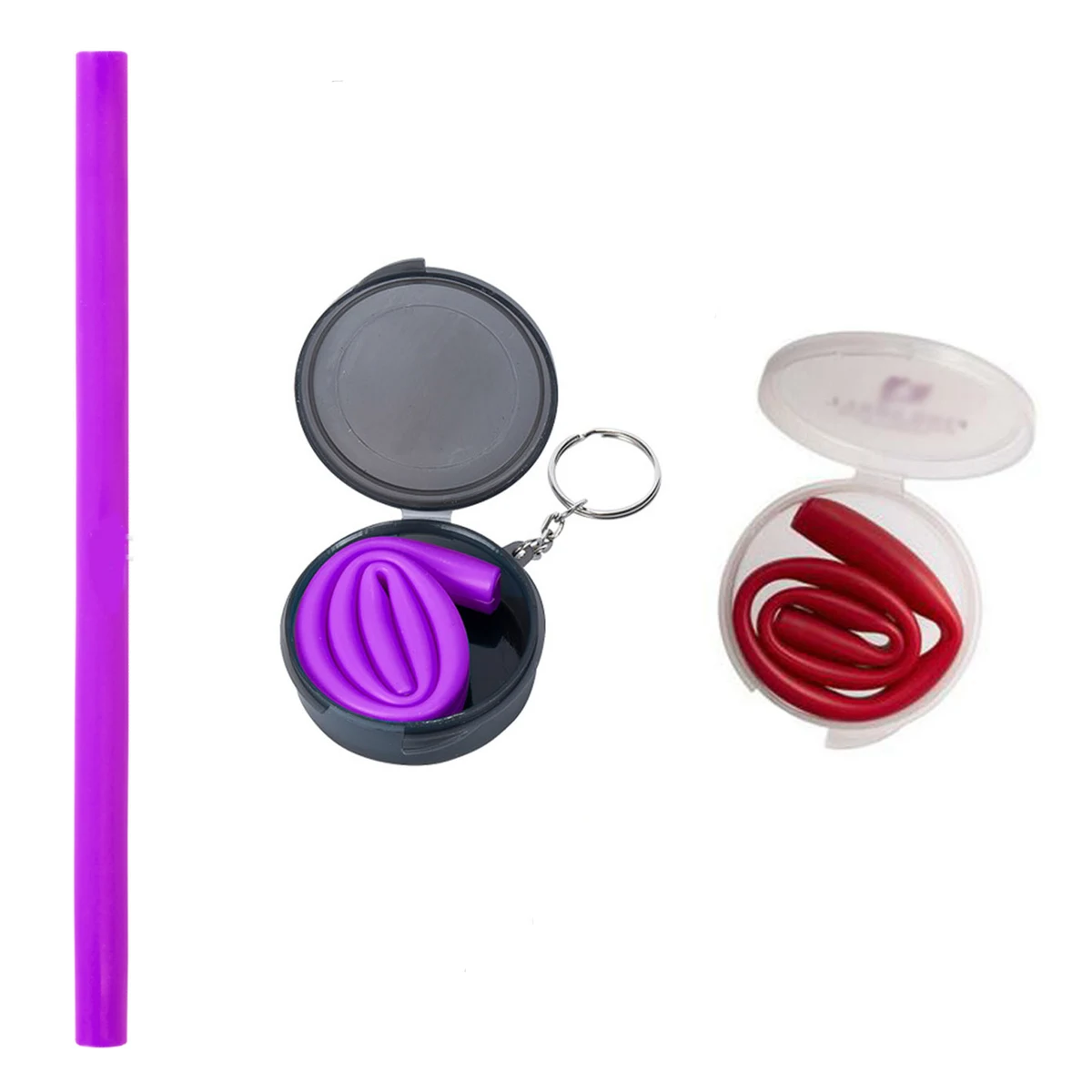 Collapsible Silicone Straw With Case 1