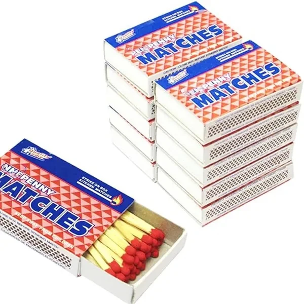 Custom Wood Matchboxes with 4 Inch Matchsticks Full Color Imprint — Event Giveaway 1