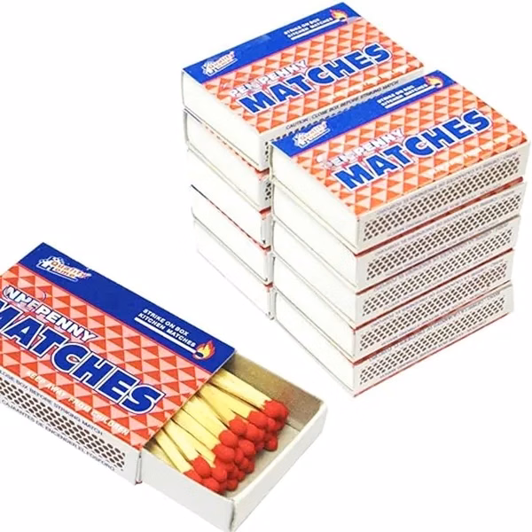 Custom Wood Matchboxes with 4 Inch Matchsticks Full Color Imprint — Event Giveaway