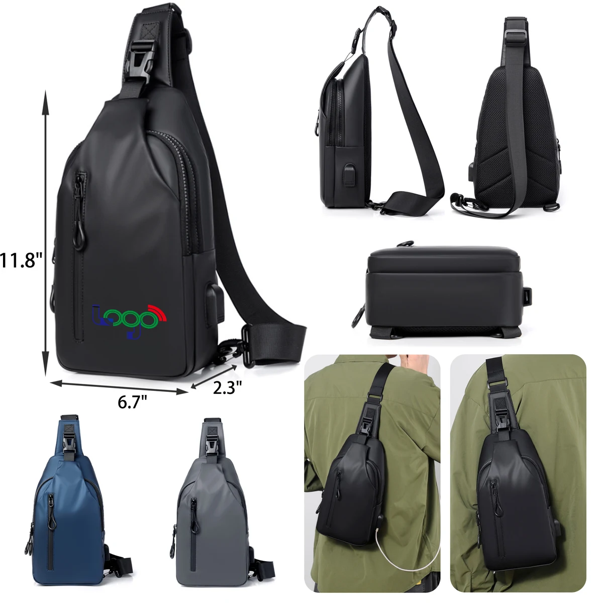 MOQ 50 PCS Durable Outdoor Shoulder Messenger Bag 1