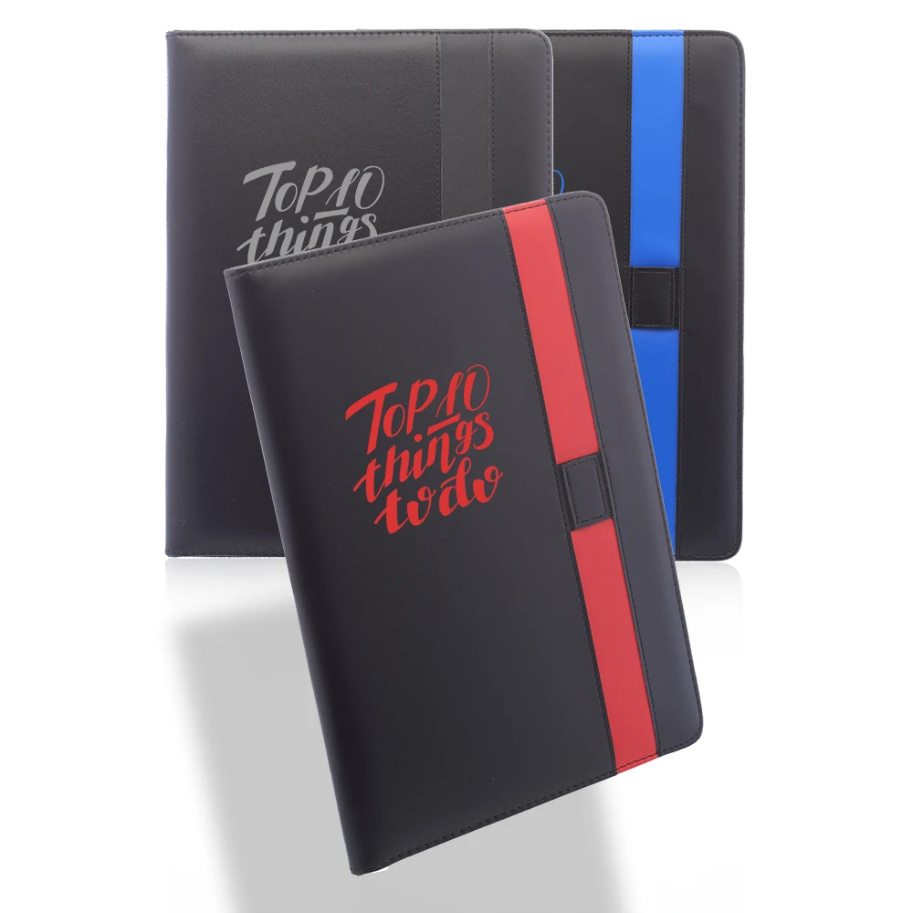 Color Block Black Leather Portfolio 1