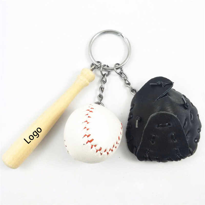 3 in 1 Baseball Metal Keychain