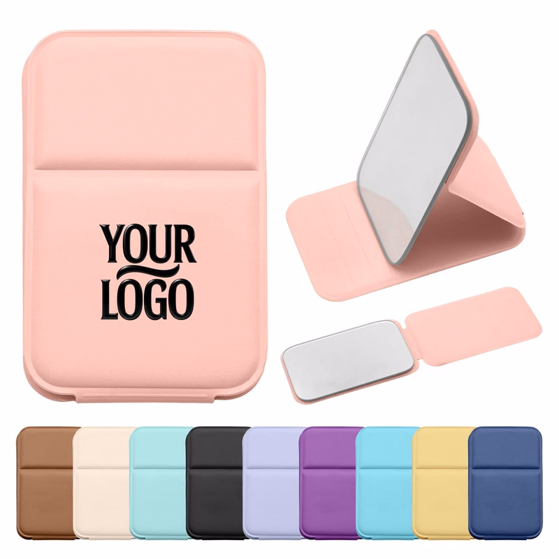 Portable Polyurethane Leather Mini Travel Makeup Mirror