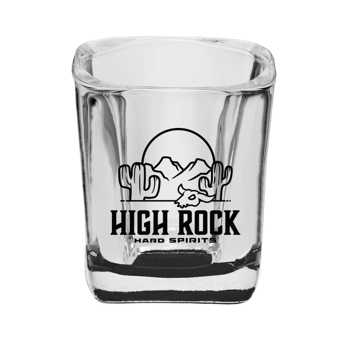 2 oz. Rounded Square Shot Glass (1 Color Imprint) 1