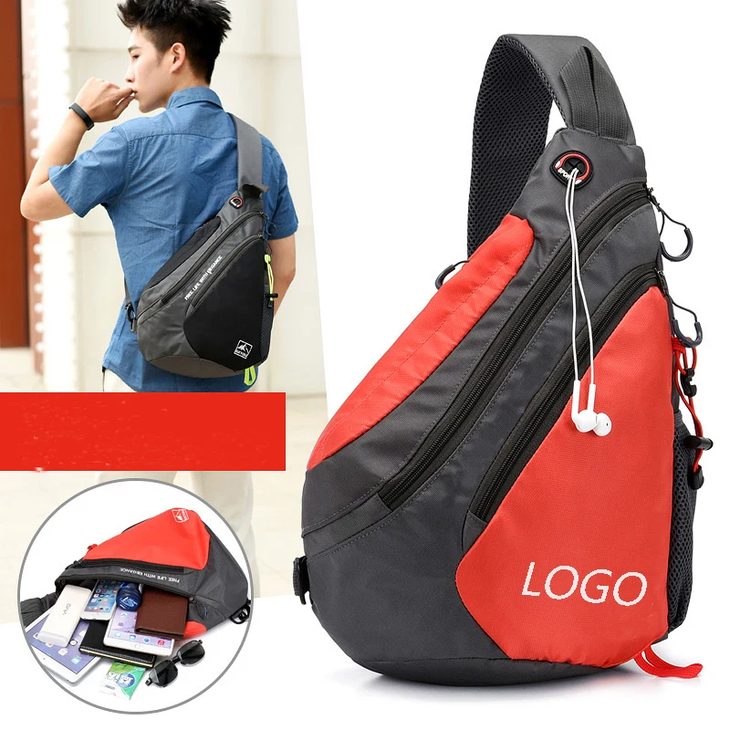 Sling Chest Shoulder Crossbody Bag w/USB Charging Port 1