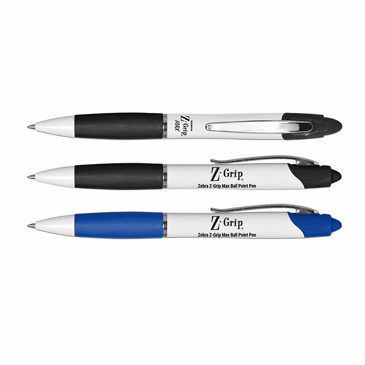 Zebra Z-Grip Max Retractable Ball Point Pen With Rubber Grip