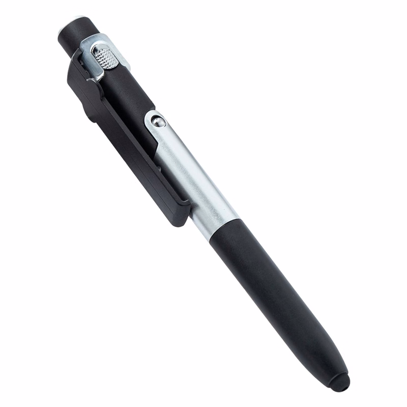 4-in-1 Folding Cell Phone Holder LED Stylus Ballpoint Pen