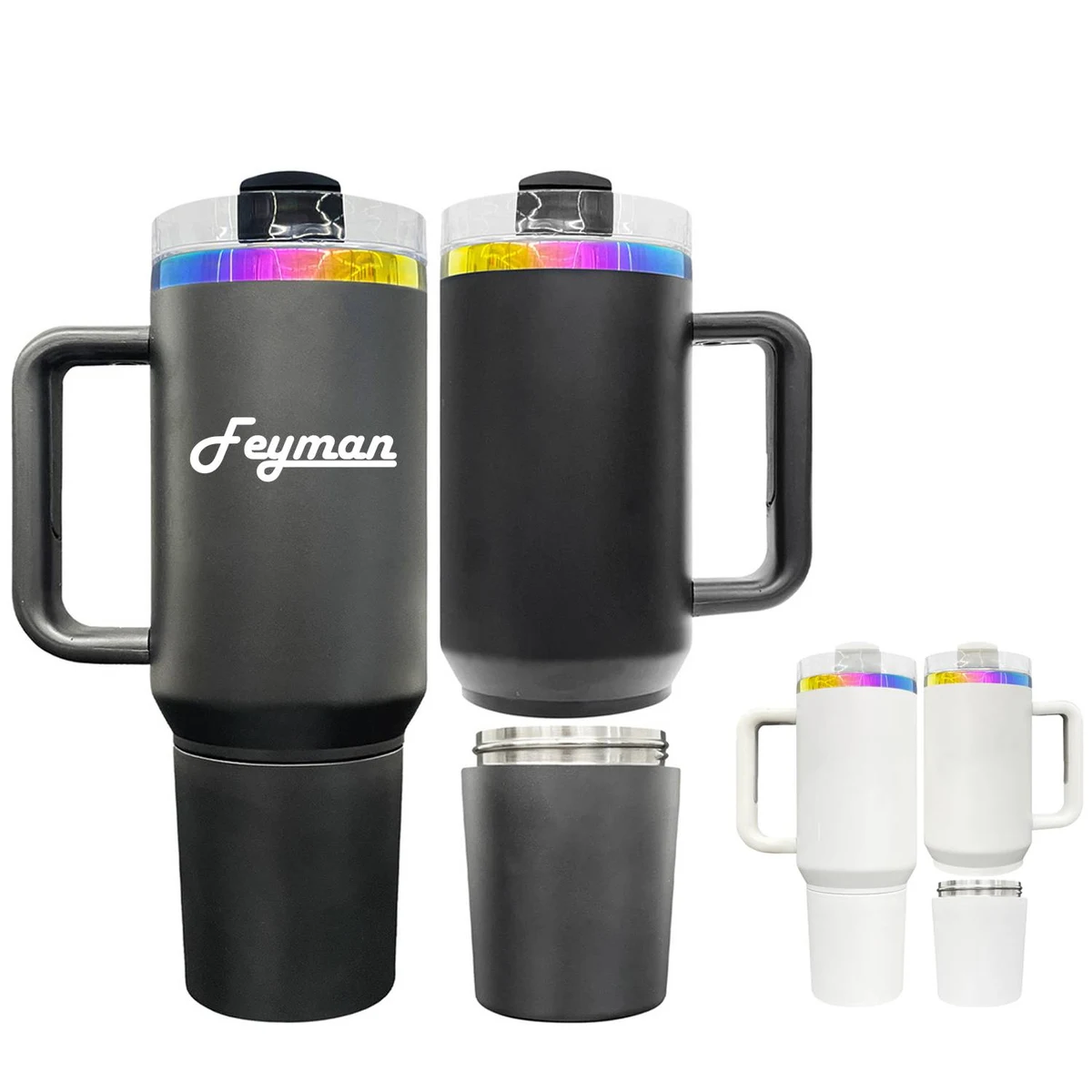 40oz Double-Layer Split 2-In-1 Insulated Bottle, custom tumbler with logo imprint 1