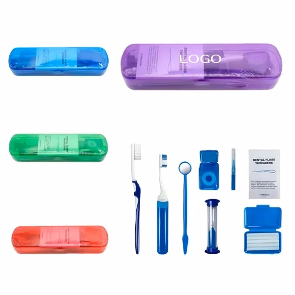 Orthodontic Oral Care Gift Set with 8 Piece Dental Kit