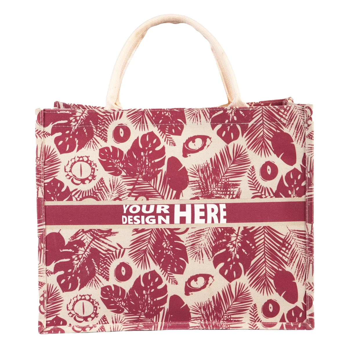 Eco Jungle Canvas Tote, custom tote bag with logo imprint 1