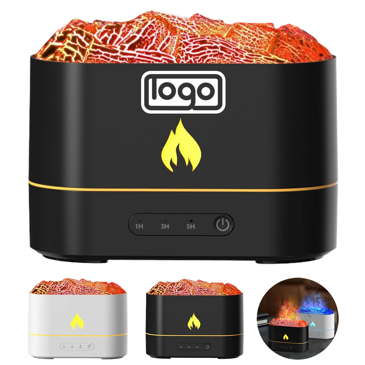Flame LED Cool Mist Humidifier w/ Aromatherapy Light 1