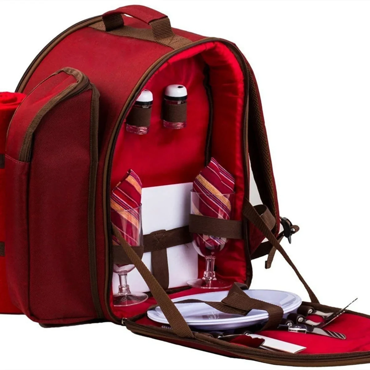 2 Person picnic cooler backpack bag with blanket 1