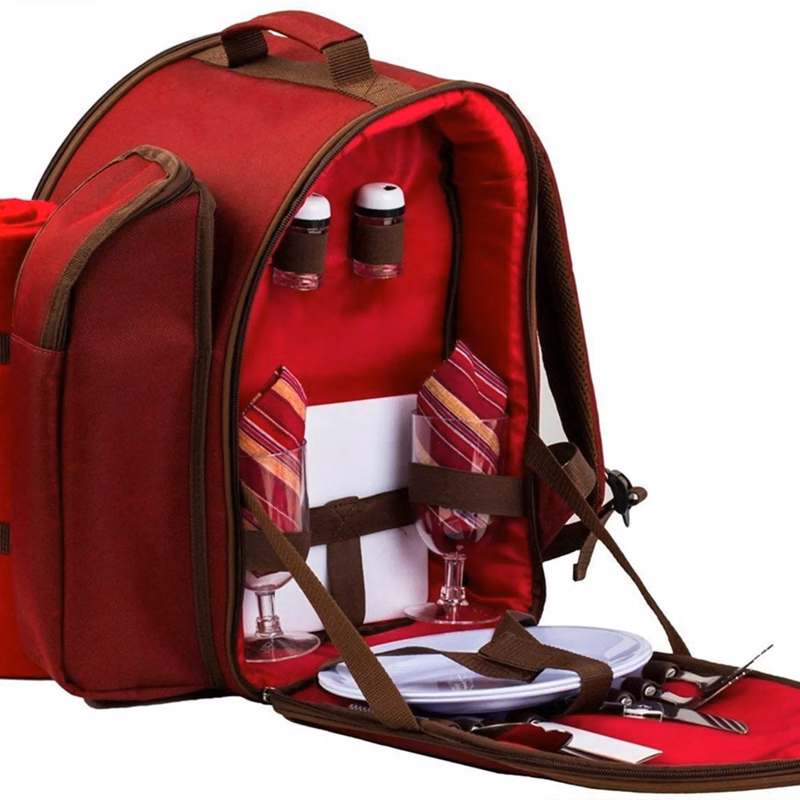 2 Person picnic cooler backpack bag with blanket