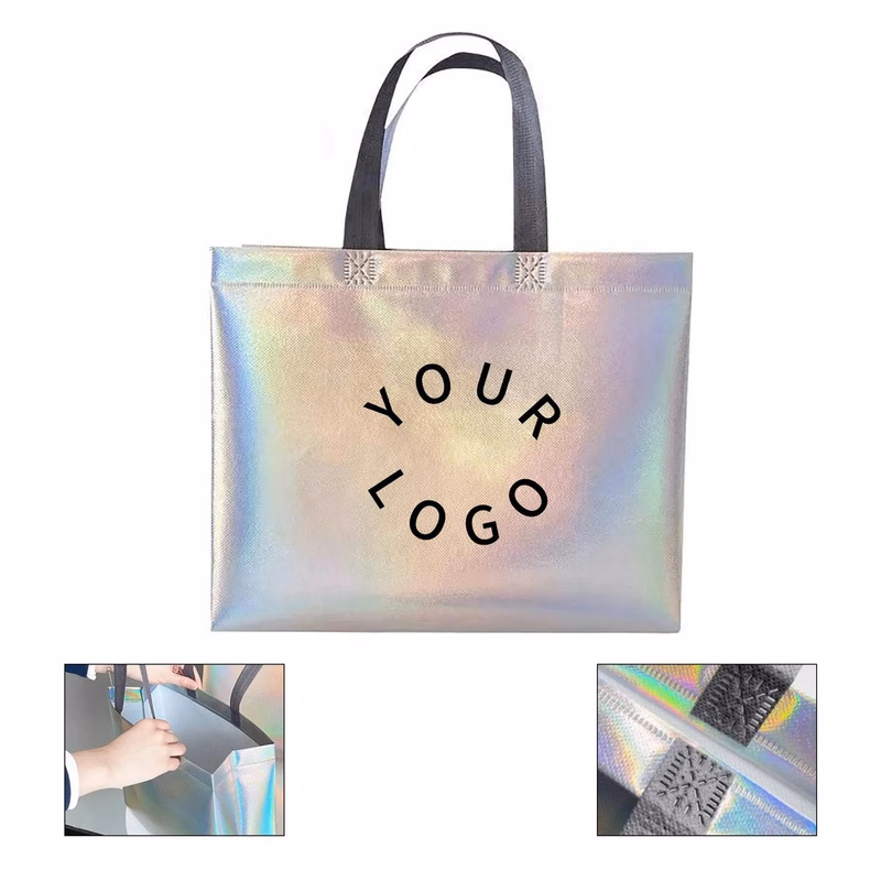 Glitter Non Woven Shopping Tote with Large Capacity