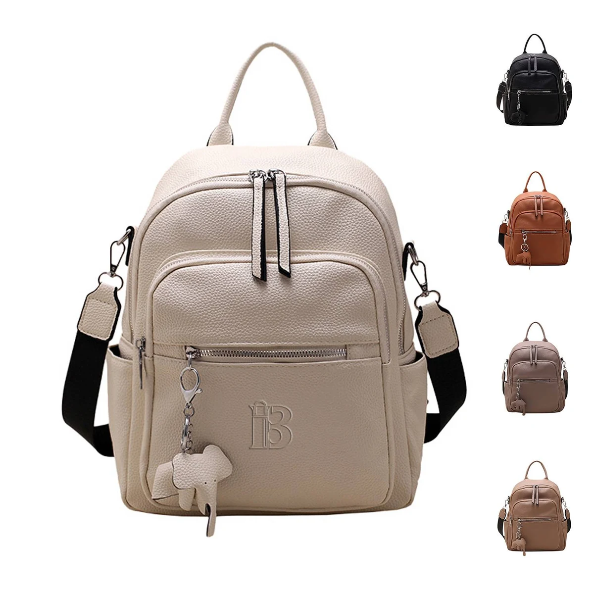 PU leather Large-capacity casual compact backpack 1