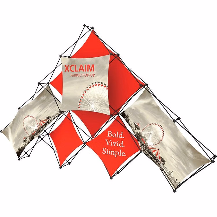 Xclaim 14ft 10 Quad Pyramid Fabric Popup Display Kit 01