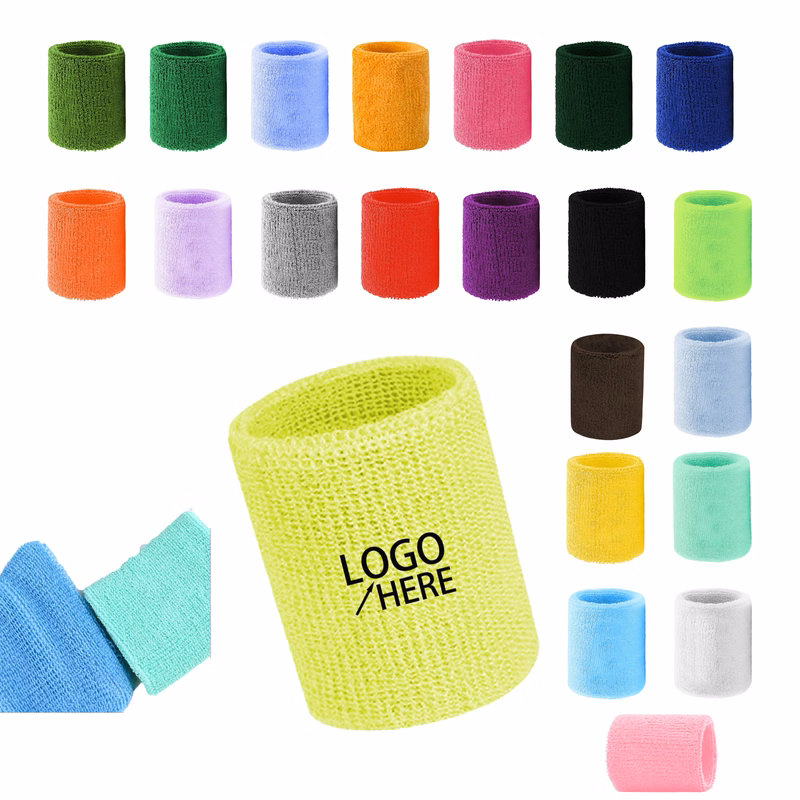 Athletic Wristbands with Polyester Fabric