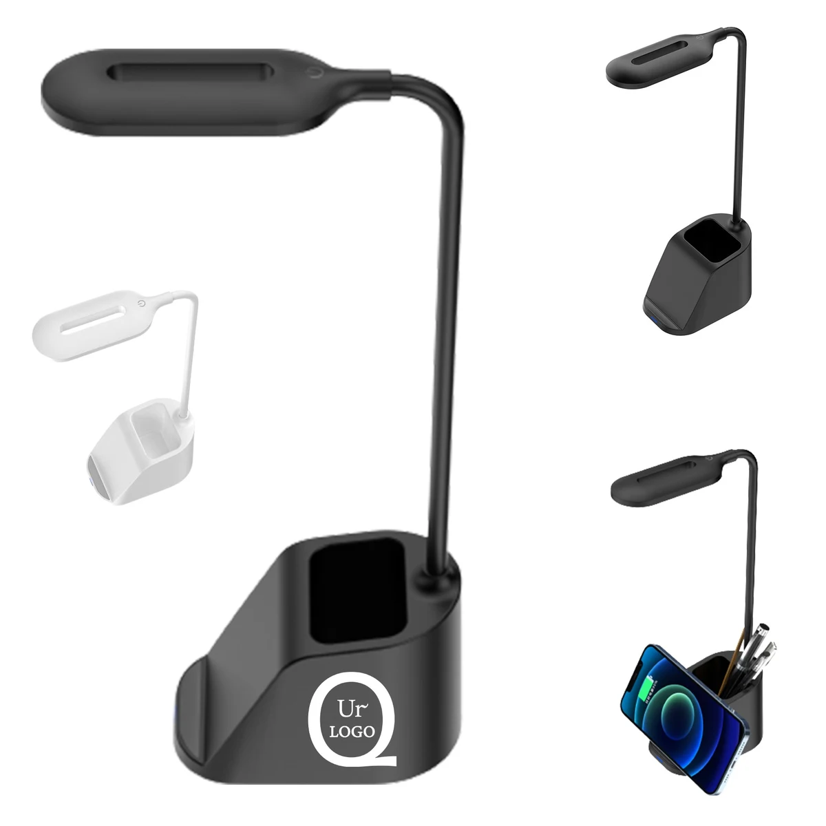 Desk Lamp Wireless Charger W/Pen Holder 1