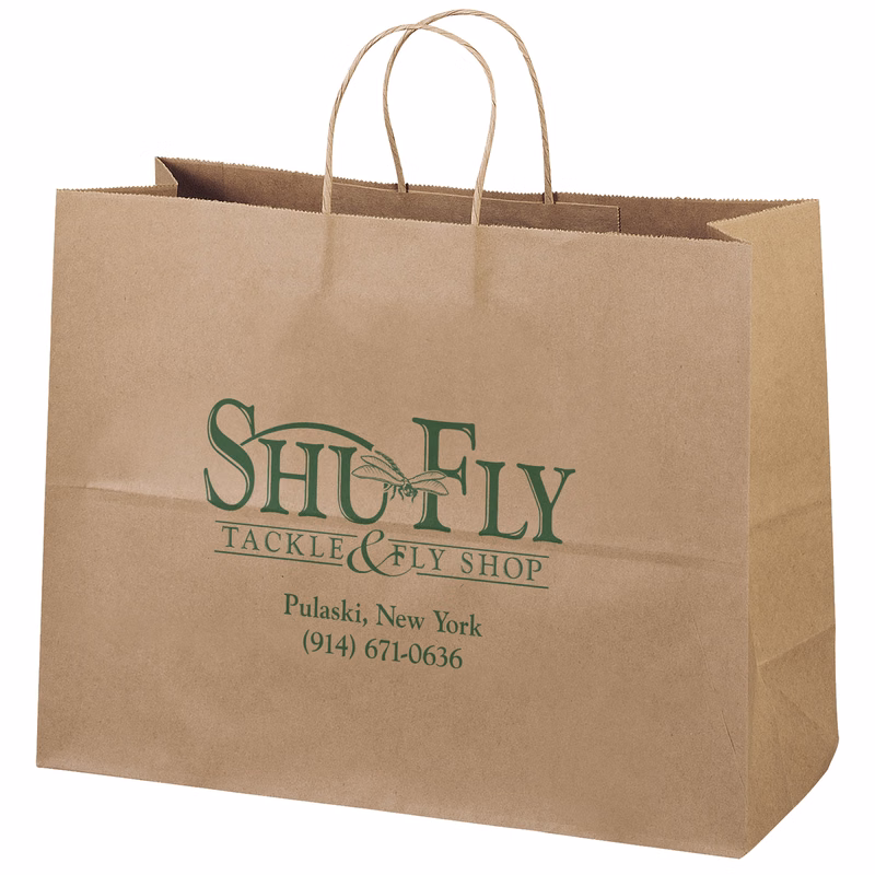 Eco Vogue - Kraft-Brown Shopper - Flexo Ink Print