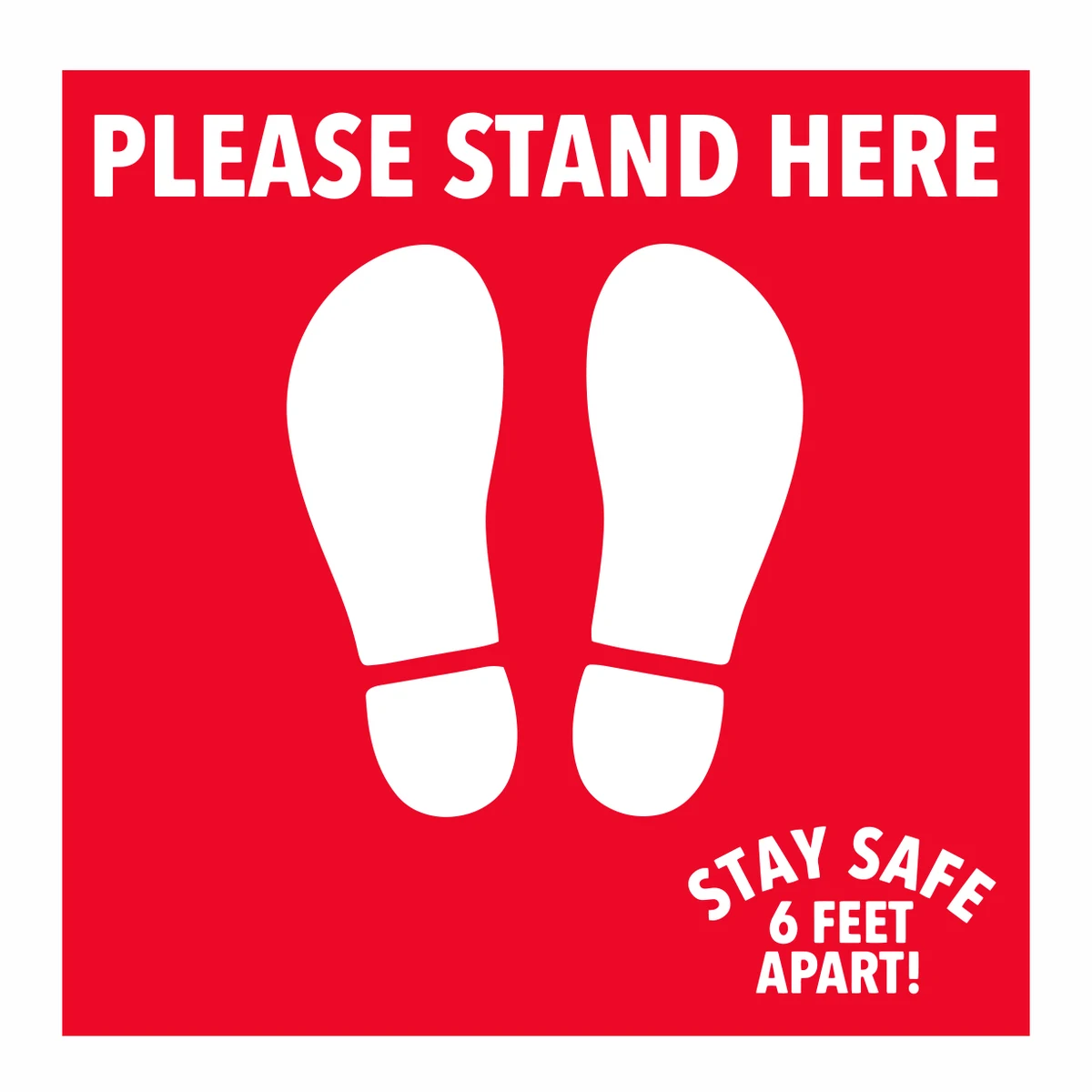 PPE Floor Decal, 6 Ft Apart Social Distance Sticker 1