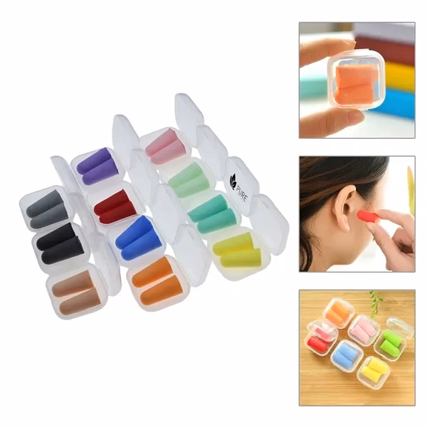 Custom Foam Earplug Soundproof Protection In Storage Case — Safety & Wellness Item