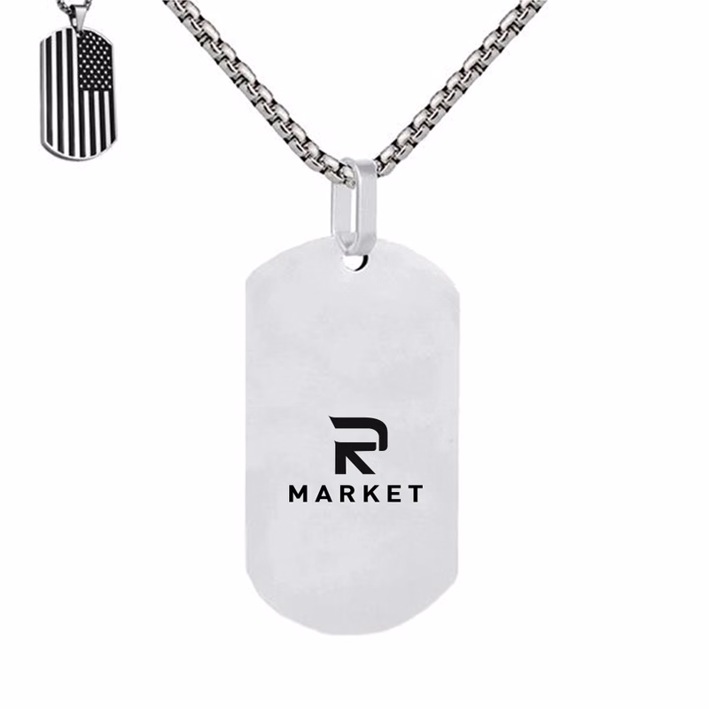 Engravable Personalized Gift Pendant Chain Necklacerobust and will not tarnish or rust easily