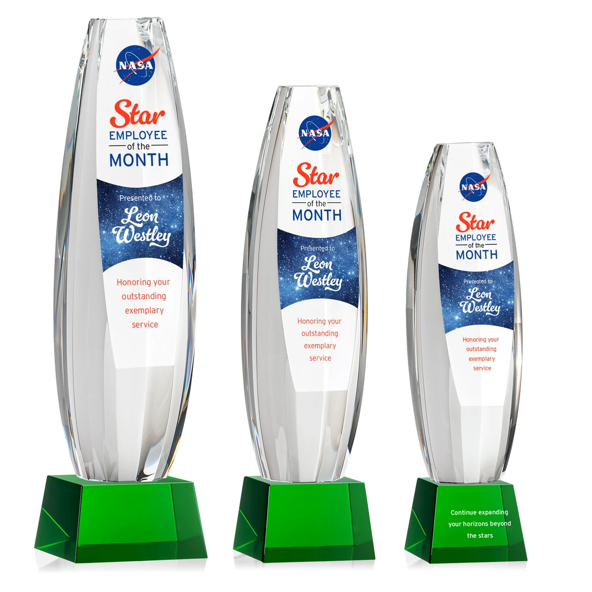 Hoover VividPrint™ Award on Robson Base - Green 1