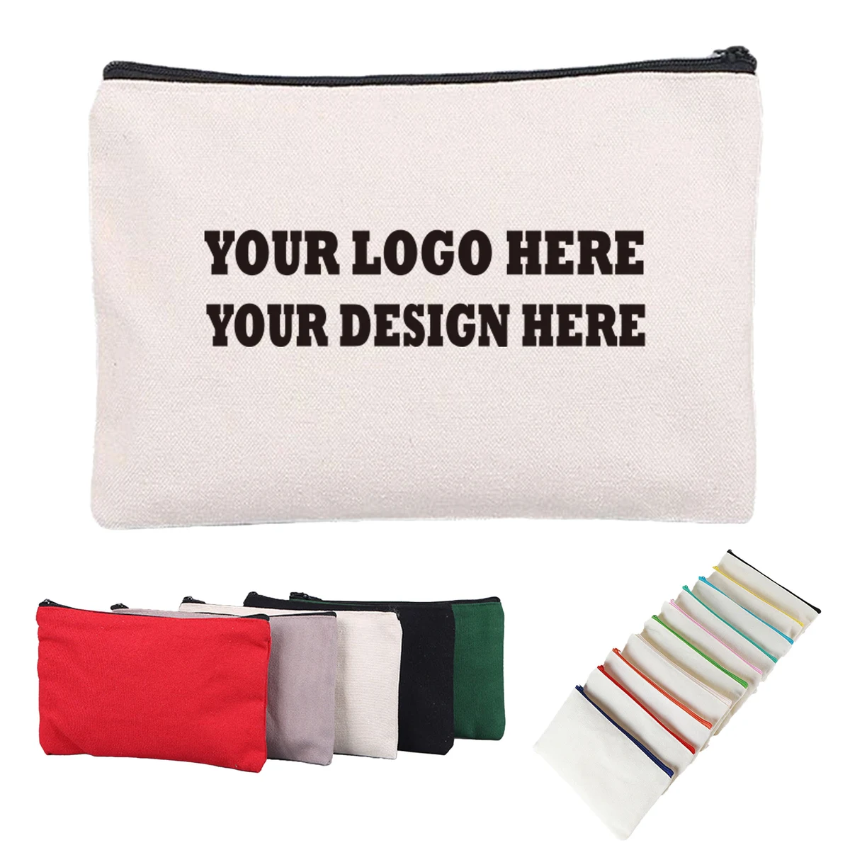 Canvas Zipper Pouch For Pens 1