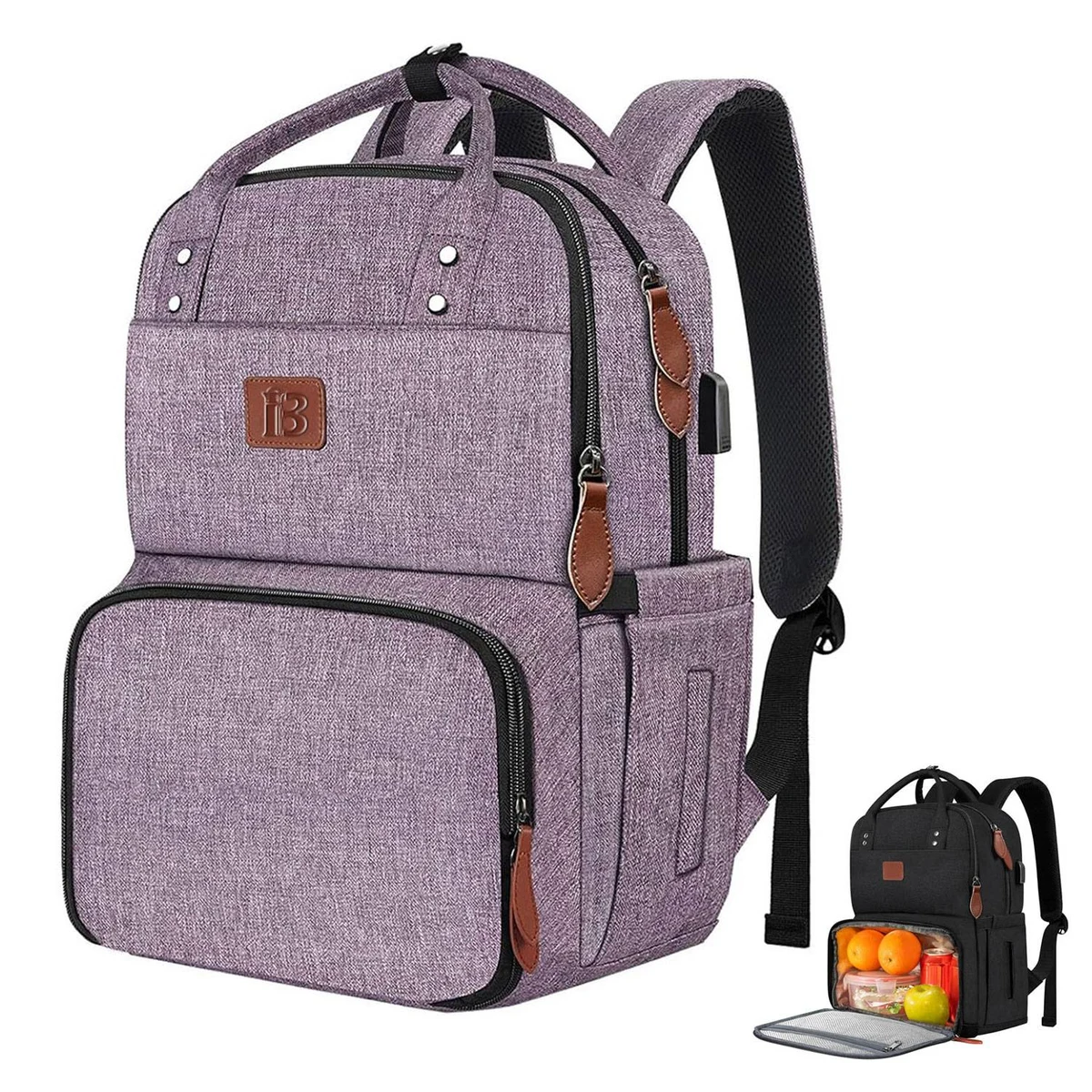 Oxford Laptop Backpack w/ 12 Can Cooler Compartment 1