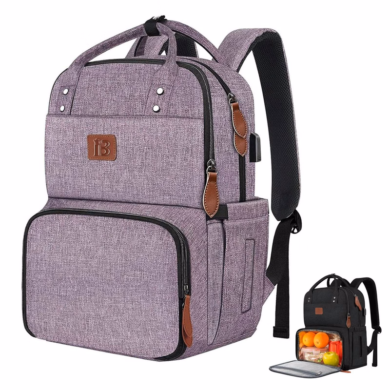 Oxford Laptop Backpack w/ 12 Can Cooler Compartment