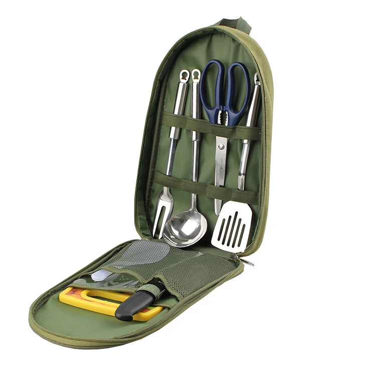 7-piece Portable Picnic Cookware Set for Outdoor 1
