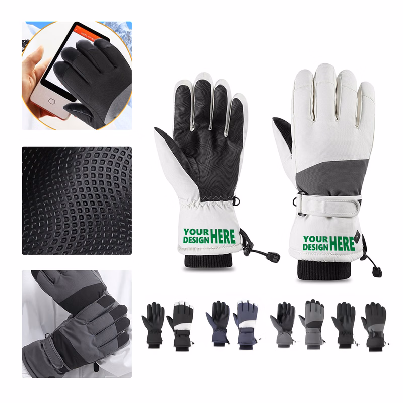 MOQ 50 Waterproof Thermal Ski Gloves