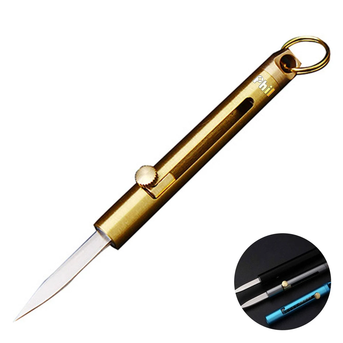 Brass Mini Folding Multifunctional Keychain Tool Knife 1
