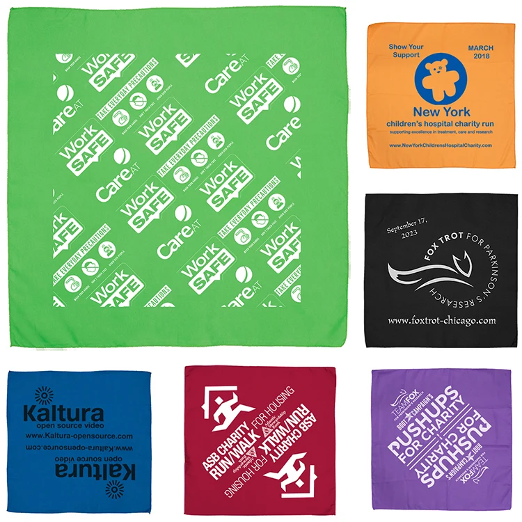 "THE AURORA BANDANA" Headband and Neck Wear Silkscreen - Domestic Production - 22" x 22" 1